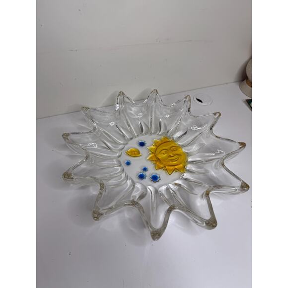 Studio Nova Art Glass Serving Tray Solar Eclipse 14.5 WALTHER Germany - Picture 10 of 10